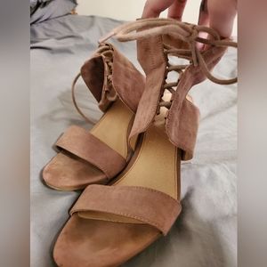Blush heels, size 9